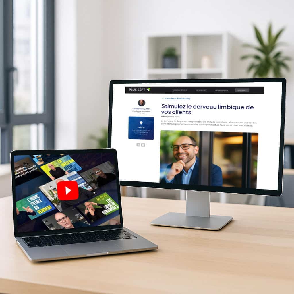 Sur le blog, découvrez des articles de référence sur la vente et le management. Et des vidéos inspirantes sur notre chaîne YouTube.