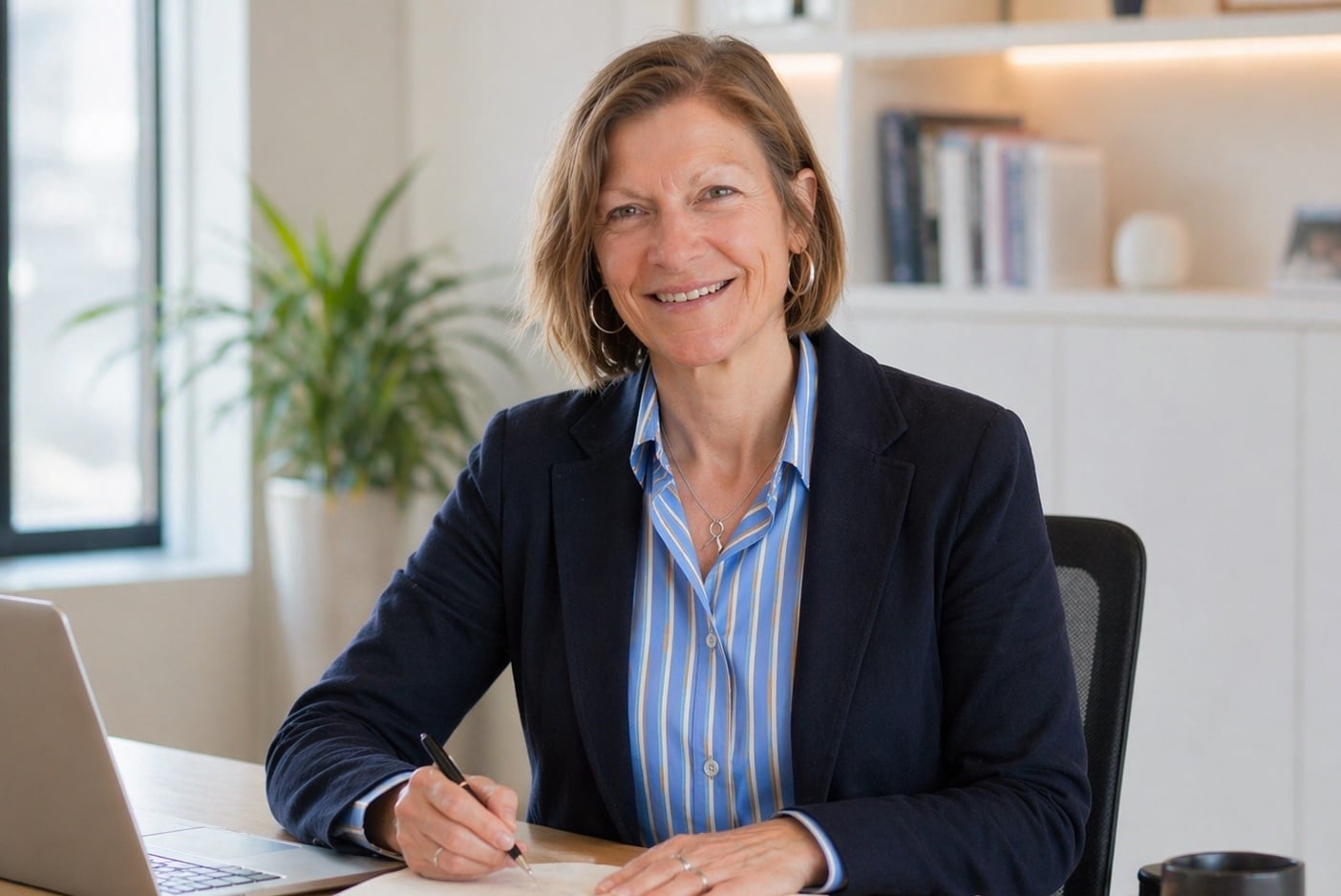 Nathalie Scheurer, coach en soft skills, à son bureau